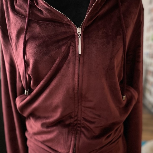 INC Women's Velour set zip hoodie & High-Rise Flare-Leg Pants Set. - Picture 4 of 7